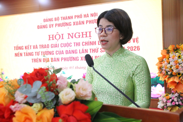 Phường Xuân Phương tổng kết và trao giải Cuộc thi chính luận về bảo vệ nền tảng tư tưởng của Đảng lần thứ Sáu năm 2026- Ảnh 5.