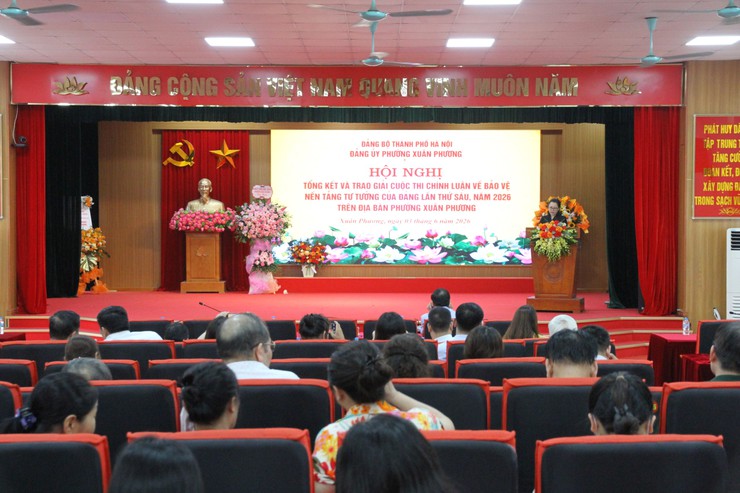 Phường Xuân Phương tổng kết và trao giải Cuộc thi chính luận về bảo vệ nền tảng tư tưởng của Đảng lần thứ Sáu năm 2026- Ảnh 1.