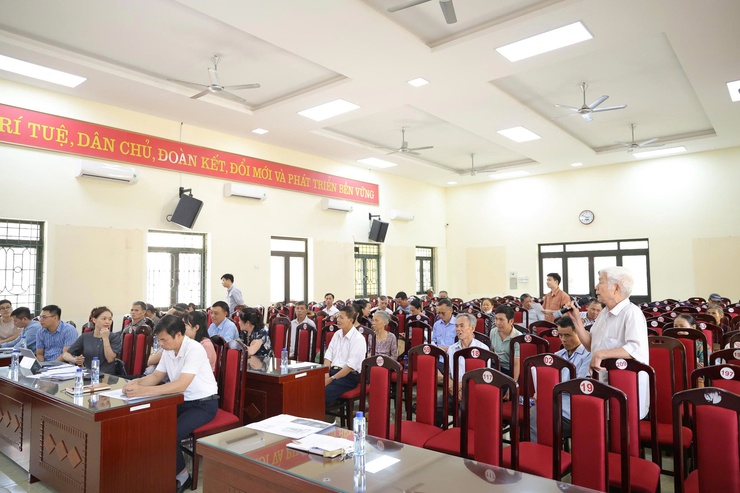 Hội nghị lấy ý kiến cơ quan, tổ chức, cá nhân và cộng đồng dân cư về đồ án: Quy hoạch tổng thể mặt bằng tỷ lệ 1/500 và phương án kiến trúc dự án: Xây dựng trường THPT- Ảnh 9.