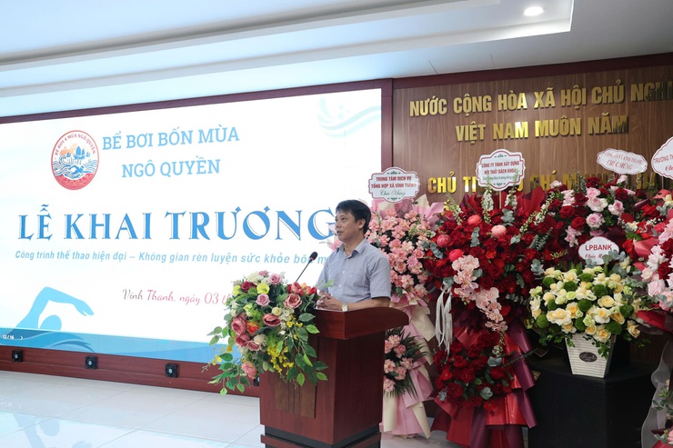 KHAI TRƯƠNG BỂ BƠI BỐN MÙA NGÔ QUYỀN: CHUNG TAY PHỔ CẬP KỸ NĂNG BƠI LỘI, PHÒNG CHỐNG ĐUỐI NƯỚC- Ảnh 6.