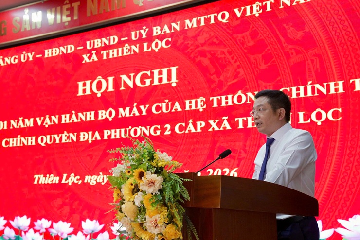 Xã Thiên Lộc sơ kết 01 năm vận hành bộ máy của Hệ thống chính trị và chính quyền địa phương 2 cấp.- Ảnh 8.