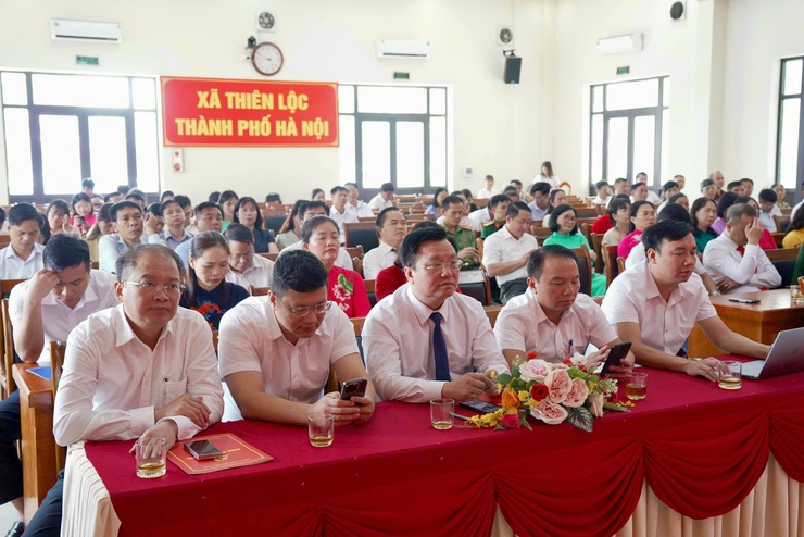 Xã Thiên Lộc sơ kết 01 năm vận hành bộ máy của Hệ thống chính trị và chính quyền địa phương 2 cấp.- Ảnh 5.
