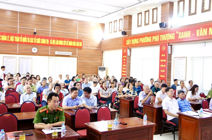 Phường Phú Thượng tổ chức hội nghị thông tin, tuyên truyền về Dự án Công viên công cộng thuộc Dự án Trục đại lộ cảnh quan sông Hồng- Ảnh 1.