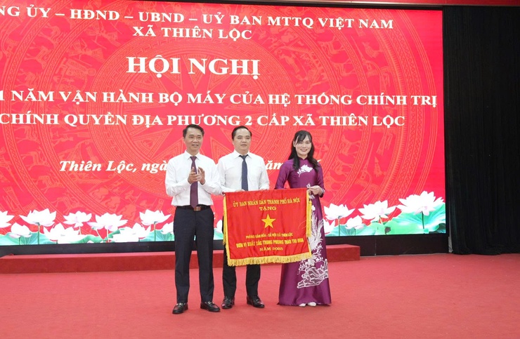 Xã Thiên Lộc sơ kết 01 năm vận hành bộ máy của Hệ thống chính trị và chính quyền địa phương 2 cấp.- Ảnh 10.