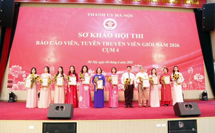 Phường Hà Đông đạt giải Nhất vòng sơ khảo hội thi báo cáo viên, tuyên truyền viên giỏi năm 2026 cụm thi đua số 4- Ảnh 1.