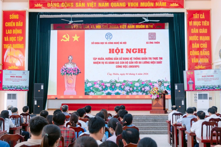 XÃ ỨNG THIÊN TỔ CHỨC TẬP HUẤN HỆ THỐNG QUẢN TRỊ THỰC THI NHIỆM VỤ VÀ ĐÁNH GIÁ CÁN BỘ THEO OKR/KPI- Ảnh 1.