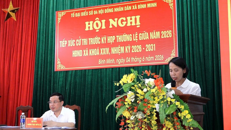 Tổ đại biểu số 02, 04 HĐND xã Bình Minh tiếp xúc cử tri trước kỳ họp thường lệ giữa năm 2026 - Ảnh 3.