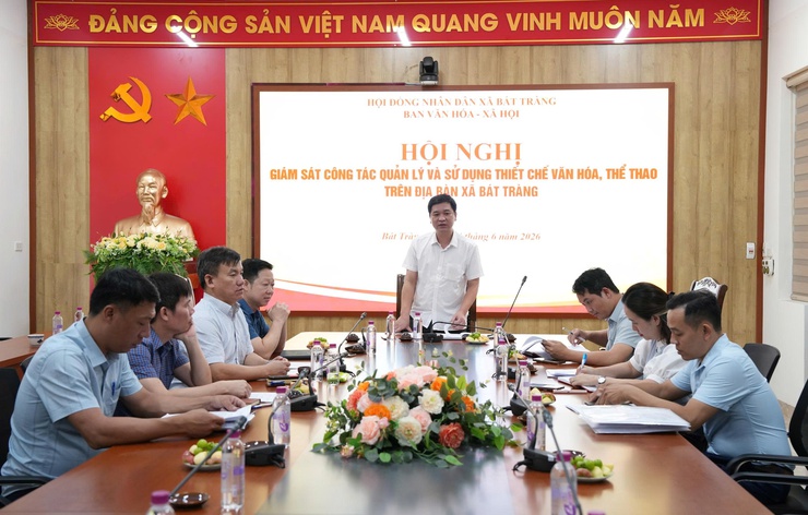 Ban Văn hóa - Xã hội HĐND xã Bát Tràng giám sát công tác quản lý, sử dụng các Nhà văn hóa, các khu thể thao trên địa bàn- Ảnh 5.