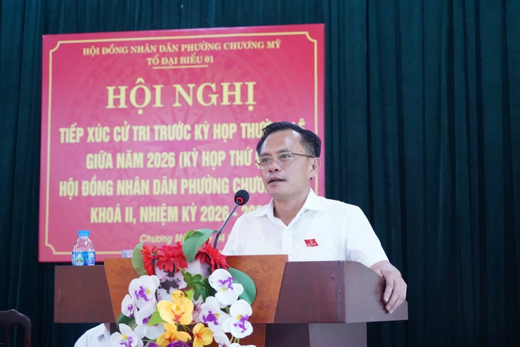 Bí thư Đảng ủy, Chủ tịch HĐND phường Chương Mỹ - Ông Phí Minh Hải tiếp xúc cử tri trước kỳ họp thường lệ giữa năm 2026- Ảnh 10.