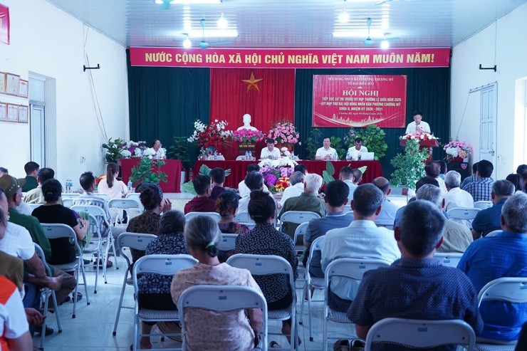 Tổ đại biểu số 5 HĐND phường Chương Mỹ tiếp xúc cử tri trước kỳ họp thường lệ giữa năm 2026- Ảnh 1.