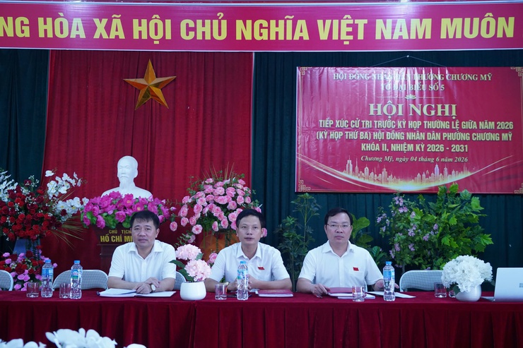 Tổ đại biểu số 5 HĐND phường Chương Mỹ tiếp xúc cử tri trước kỳ họp thường lệ giữa năm 2026- Ảnh 2.