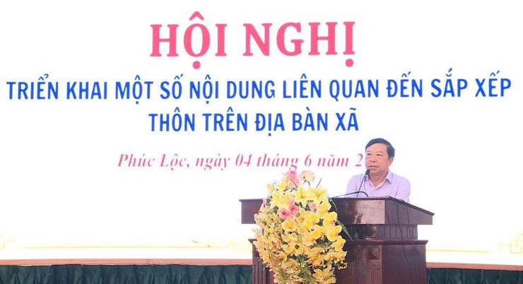 Hội nghị triển khai một số nội dung liên quan đến sắp xếp thôn trên địa bàn xã Phúc Lộc- Ảnh 6.