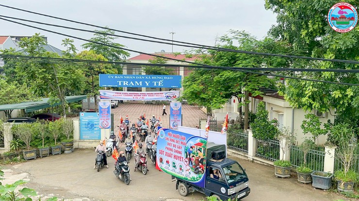 TRẠM Y TẾ XÃ HƯNG ĐẠO TỔ CHỨC TRUYỀN THÔNG LƯU ĐỘNG HƯỞNG ỨNG NGÀY ASEAN PHÒNG, CHỐNG SỐT XUẤT HUYẾT NĂM 2026- Ảnh 1.