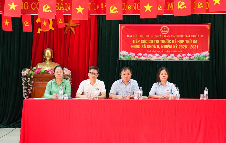 Tổ đại biểu số 3 HĐND xã Quốc Oai đã có buổi tiếp xúc cử tri trước kỳ họp thứ ba (Kỳ họp thường lệ giữa năm 2026)- Ảnh 1.