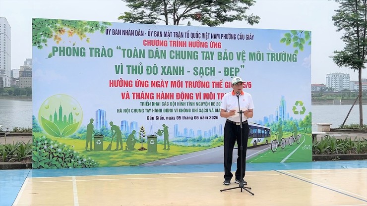 Hưởng ứng Ngày Môi trường Thế giới 2026: Phường Cầu Giấy hành động vì môi trường xanh và thích ứng biến đổi khí hậu - Ảnh 4.