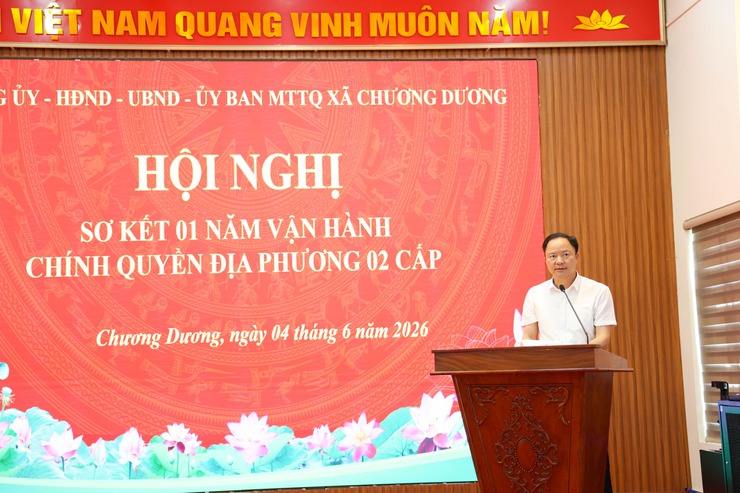 Hội nghị lần thứ 5 Ban chấp hành Đảng bộ xã Chương Dương triển khai công tác sắp xếp thôn, khu dân cư- Ảnh 2.
