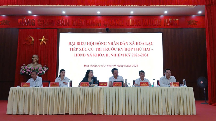 Tổ đại biểu số 02, số 04 HĐND xã Hòa Lạc tiếp xúc cử tri trước kỳ họp thứ Hai, HĐND xã khóa II, nhiệm kỳ 2026 - 2031- Ảnh 1.