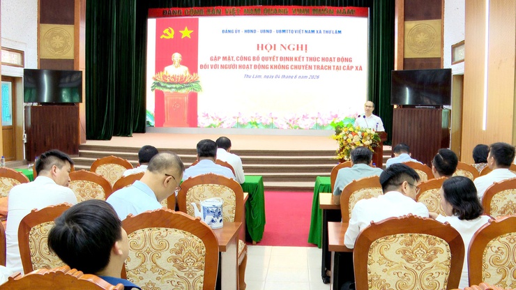 XÃ THƯ LÂM TỔ CHỨC HỘI NGHỊ CÔNG BỐ QUYẾT ĐỊNH KẾT THÚC HOẠT ĐỘNG ĐỐI VỚI NGƯỜI HOẠT ĐỘNG KHÔNG CHUYÊN TRÁCH CẤP XÃ - Ảnh 13.