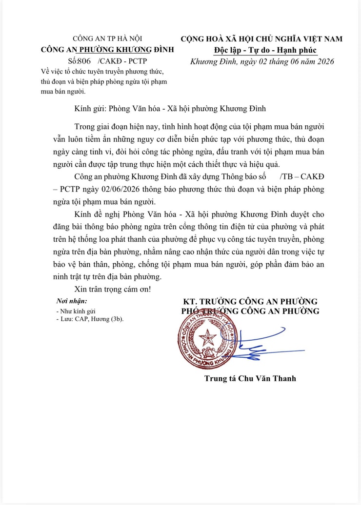 Tuyên truyền phương thức, thủ đoạn và biện pháp phòng ngừa tội phạm mua bán người- Ảnh 1.