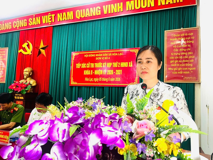Tổ đại biểu số 02, số 04 HĐND xã Hòa Lạc tiếp xúc cử tri trước kỳ họp thứ Hai, HĐND xã khóa II, nhiệm kỳ 2026 - 2031- Ảnh 17.