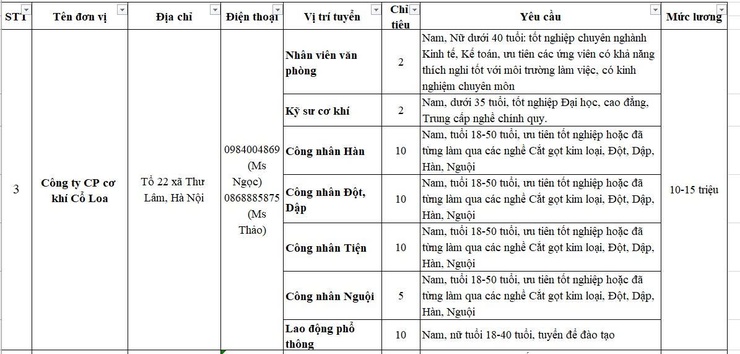 Tổng hợp thông tin và nhu cầu Tuyển dụng tháng 6/2026 tại các doanh nghiệp tham gia sàn giao dịch việc làm vệ tinh Đông Anh- Ảnh 2.
