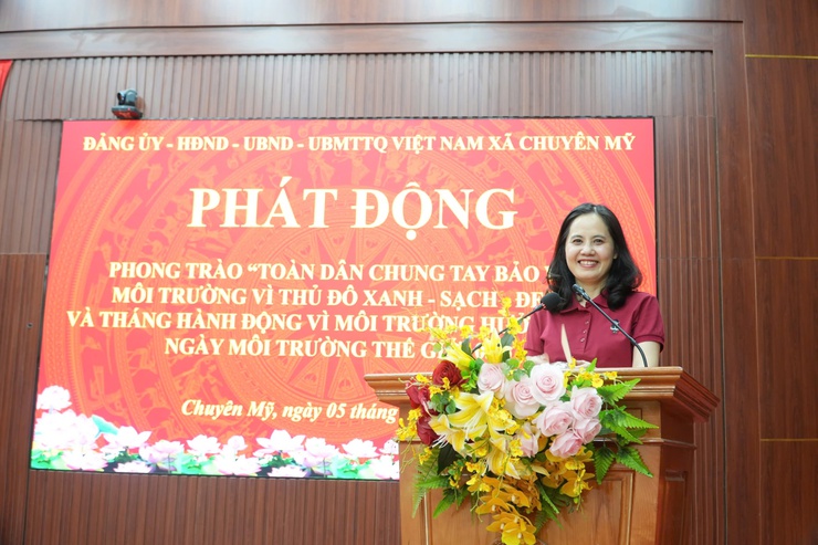 Chuyên Mỹ tổ chức Lễ phát động phong trào “Toàn dân chung tay bảo vệ môi trường, vì Thủ đô xanh - sạch - đẹp”- Ảnh 2.