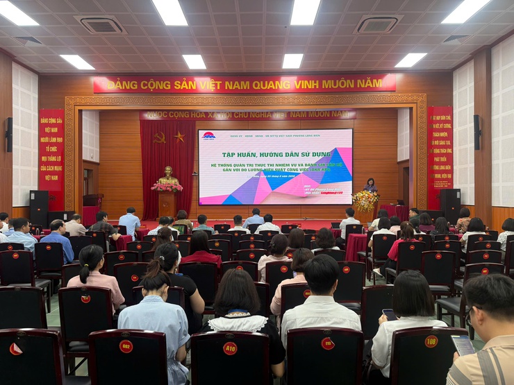 Phường Long Biên tập huấn hệ thống Hanoiwork trong quản trị, đánh giá OKR/KPI- Ảnh 1.