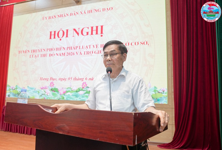 XÃ HƯNG ĐẠO TỔ CHỨC HỘI NGHỊ TUYÊN TRUYỀN, PHỔ BIẾN PHÁP LUẬT, HÒA GIẢI Ở CƠ SỞ; LUẬT THỦ ĐÔ VÀ TRỢ GIÚP PHÁP LÝ- Ảnh 3.