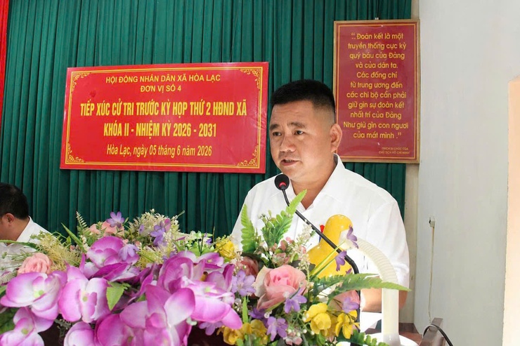 Tổ đại biểu số 02, số 04 HĐND xã Hòa Lạc tiếp xúc cử tri trước kỳ họp thứ Hai, HĐND xã khóa II, nhiệm kỳ 2026 - 2031- Ảnh 6.