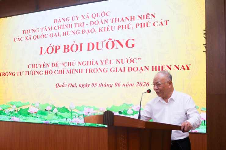 Quốc Oai tổ chức bồi dưỡng chuyên đề "Chủ nghĩa yêu nước" trong tư tưởng Hồ Chí Minh trong giai đoạn hiện nay- Ảnh 5.