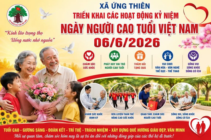 Xã Ứng Thiên triển khai các hoạt động kỷ niệm ngày
Người cao tuổi Việt Nam 06/6/2026- Ảnh 1.