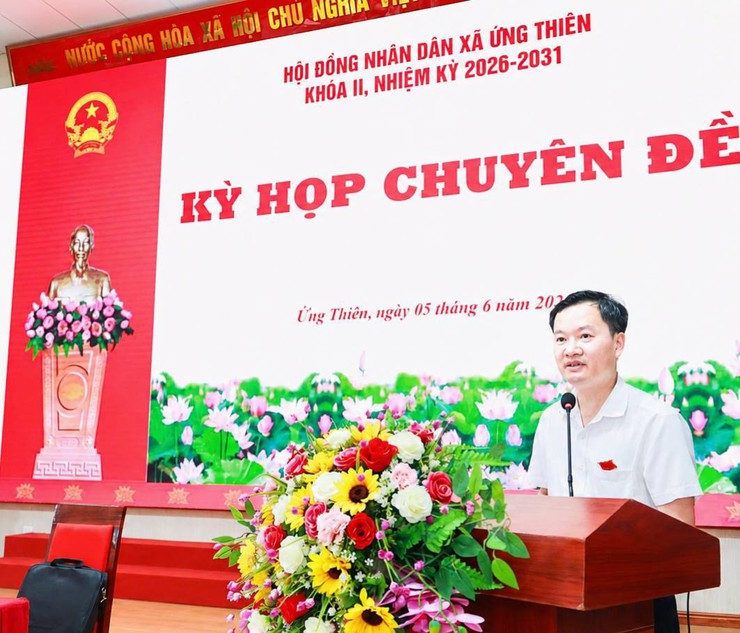 HĐND XÃ ỨNG THIÊN TỔ CHỨC KỲ HỌP THỨ HAI (KỲ HỌP CHUYÊN ĐỀ) KHÓA II, NHIỆM KỲ 2026 – 2031- Ảnh 4.