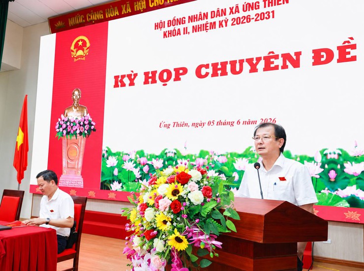 HĐND XÃ ỨNG THIÊN TỔ CHỨC KỲ HỌP THỨ HAI (KỲ HỌP CHUYÊN ĐỀ) KHÓA II, NHIỆM KỲ 2026 – 2031- Ảnh 2.
