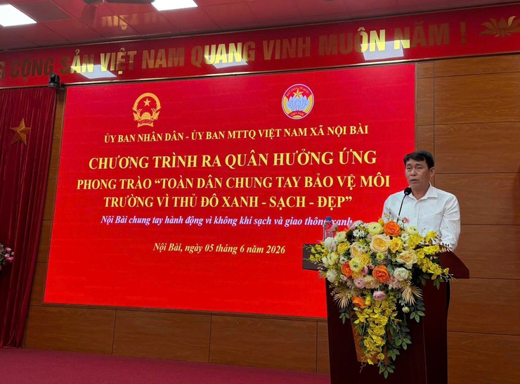 Xã Nội Bài ra quân hưởng ứng Phong trào thi đua “Toàn dân chung tay bảo vệ môi trường vì Thủ đô xanh - sạch - đẹp”, ngày môi trường thế giới và tháng hành động vì môi trường 
- Ảnh 3.