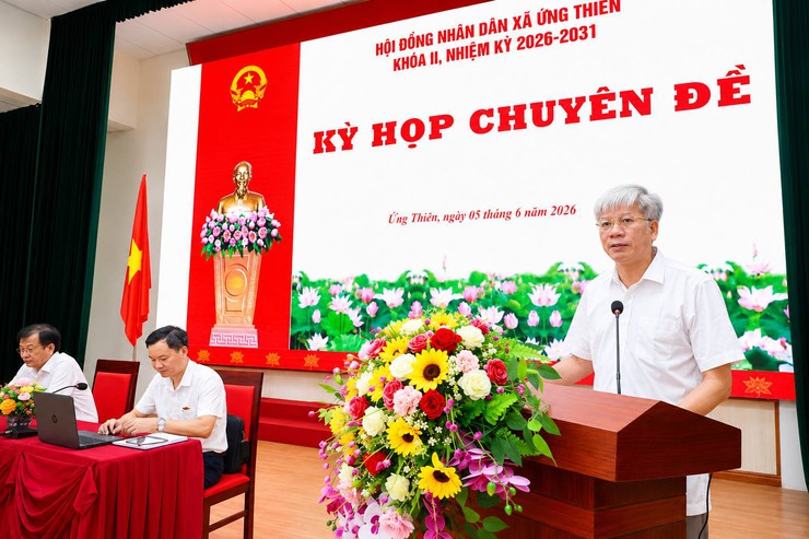 HĐND XÃ ỨNG THIÊN TỔ CHỨC KỲ HỌP THỨ HAI (KỲ HỌP CHUYÊN ĐỀ) KHÓA II, NHIỆM KỲ 2026 – 2031- Ảnh 3.