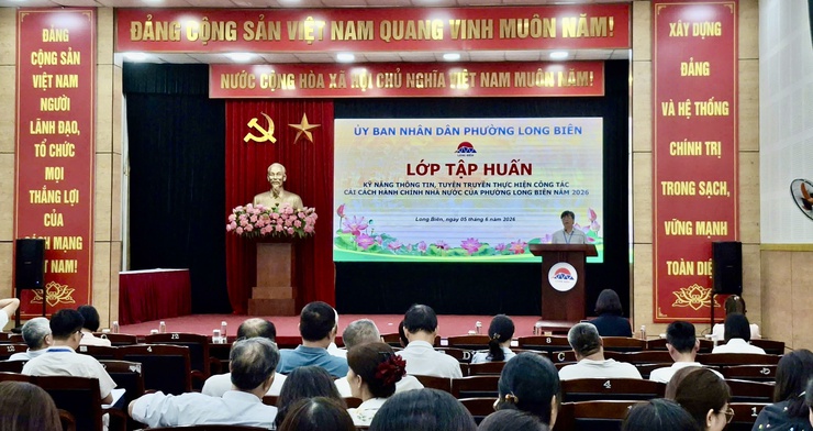 Phường Long Biên tập huấn huấn Kỹ năng Thông tin, tuyên truyền về Cải cách hành chính nhà nước năm 2026- Ảnh 1.