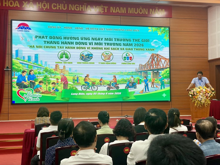 Phường Long Biên ra quân hưởng ứng Ngày Môi trường thế giới, Tháng hành động vì môi trường năm 2026- Ảnh 2.
