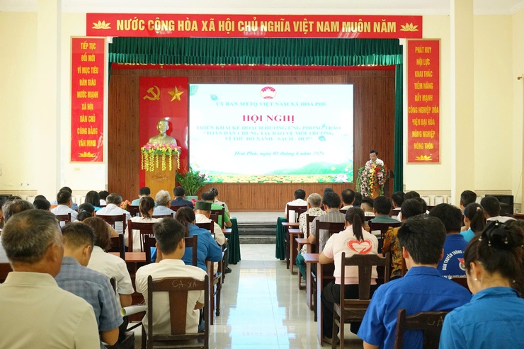 Xã Hòa Phú phát động phong trào “Toàn dân chung tay bảo vệ môi trường, vì Thủ đô Xanh – Sạch – Đẹp”- Ảnh 1.