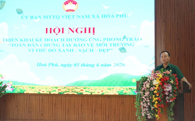 Xã Hòa Phú phát động phong trào “Toàn dân chung tay bảo vệ môi trường, vì Thủ đô Xanh – Sạch – Đẹp”- Ảnh 5.