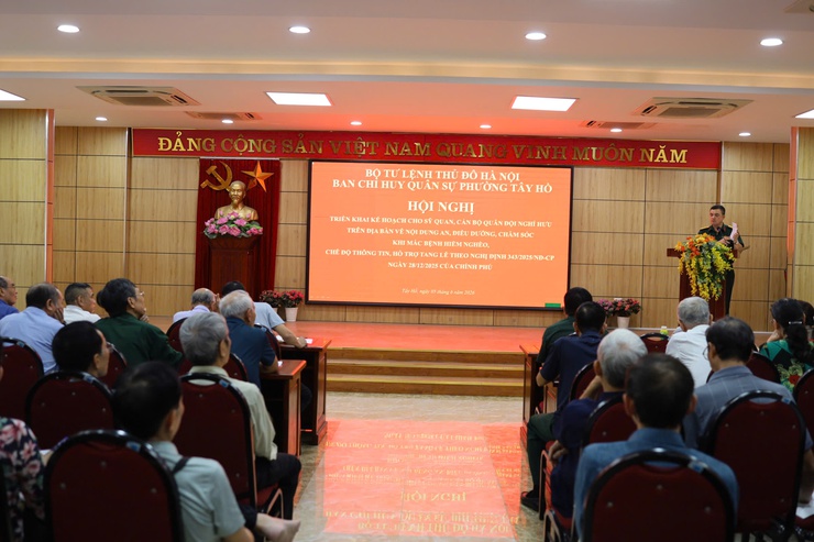 Phường Tây Hồ triển khai chính sách mới về an, điều dưỡng và chăm sóc sức khỏe cho cán bộ Quân đội nghỉ hưu- Ảnh 2.
