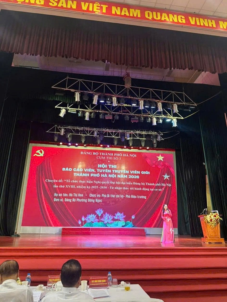 Phường Đông Ngạc xuất sắc giành Giải Ba Sơ khảo Hội thi Báo cáo viên, Tuyên truyền viên giỏi năm 2026 cụm 3 – Thành phố Hà Nội- Ảnh 4.