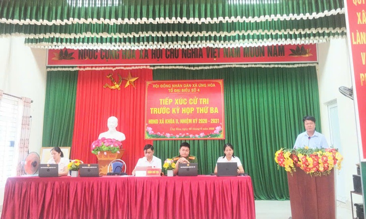 6/6 Tổ đại biểu HĐND xã Ứng Hòa tiếp xúc cử tri trước Kỳ họp thứ Ba HĐND xã khóa II, nhiệm kỳ 2026 – 2031.- Ảnh 1.