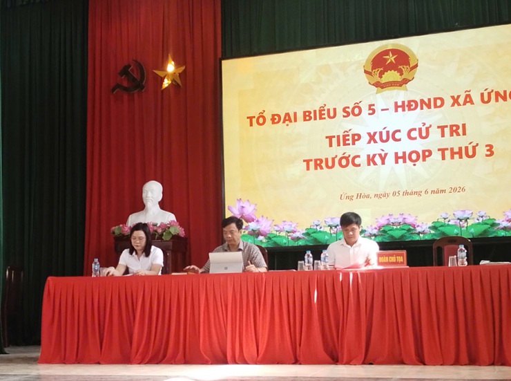 6/6 Tổ đại biểu HĐND xã Ứng Hòa tiếp xúc cử tri trước Kỳ họp thứ Ba HĐND xã khóa II, nhiệm kỳ 2026 – 2031.- Ảnh 7.
