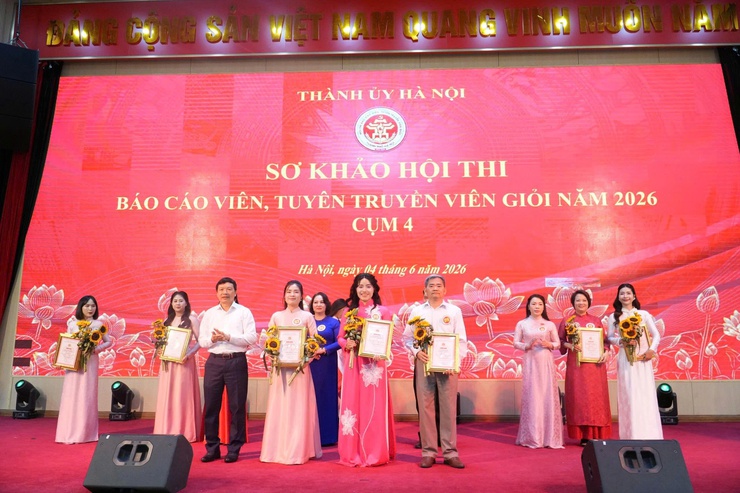 Lan tỏa tinh thần đổi mới giáo dục tại Sơ khảo Hội thi Báo cáo viên, Tuyên truyền viên giỏi Thành phố Hà Nội năm 2026 - Cụm 4- Ảnh 4.