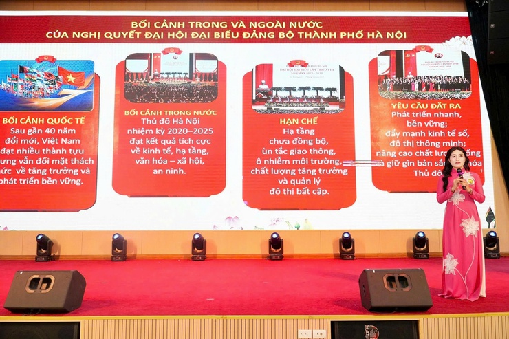 Lan tỏa tinh thần đổi mới giáo dục tại Sơ khảo Hội thi Báo cáo viên, Tuyên truyền viên giỏi Thành phố Hà Nội năm 2026 - Cụm 4- Ảnh 3.