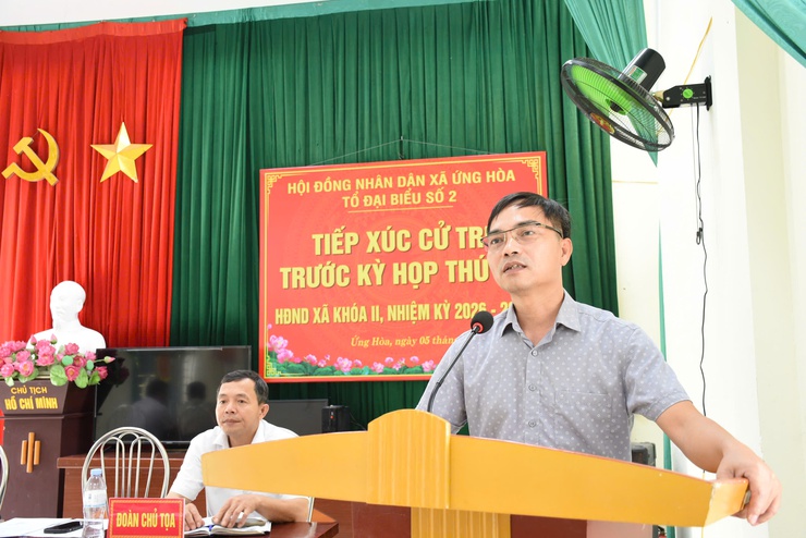 6/6 Tổ đại biểu HĐND xã Ứng Hòa tiếp xúc cử tri trước Kỳ họp thứ Ba HĐND xã khóa II, nhiệm kỳ 2026 – 2031.- Ảnh 11.