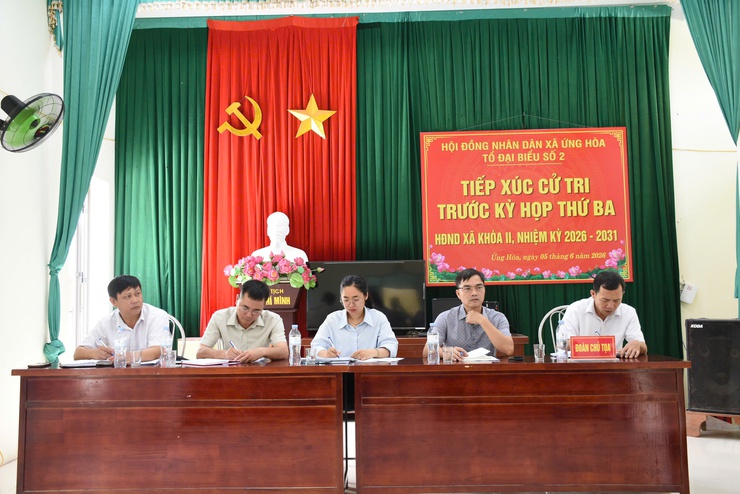 6/6 Tổ đại biểu HĐND xã Ứng Hòa tiếp xúc cử tri trước Kỳ họp thứ Ba HĐND xã khóa II, nhiệm kỳ 2026 – 2031.- Ảnh 5.