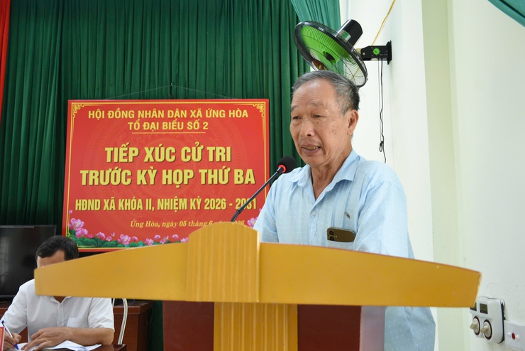 6/6 Tổ đại biểu HĐND xã Ứng Hòa tiếp xúc cử tri trước Kỳ họp thứ Ba HĐND xã khóa II, nhiệm kỳ 2026 – 2031.- Ảnh 10.