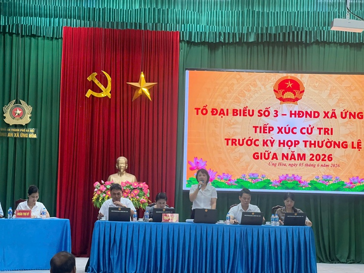 6/6 Tổ đại biểu HĐND xã Ứng Hòa tiếp xúc cử tri trước Kỳ họp thứ Ba HĐND xã khóa II, nhiệm kỳ 2026 – 2031.- Ảnh 6.