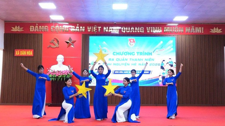 ĐOÀN XÃ DÂN HÒA TỔ CHỨC LỄ RA QUÂN CHIẾN DỊCH THANH NIÊN TÌNH NGUYỆN HÈ NĂM 2026- Ảnh 1.